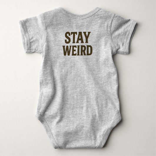 Blijf Weird Retro Streetwear Romper (Achterkant)