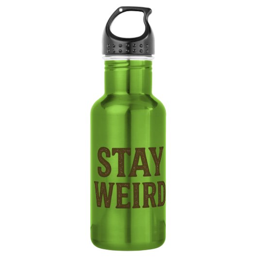 Blijf Weird Retro Streetwear Waterfles (Voorkant)