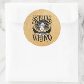 Blijf Weird Ronde Sticker (Tas)