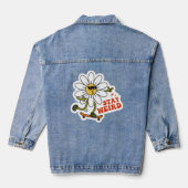 Blijf Weird Skateboarden Madeliefje Denim Jacket (Achterkant)