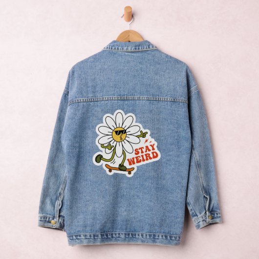 Blijf Weird Skateboarden Madeliefje Denim Jacket (Hangar)