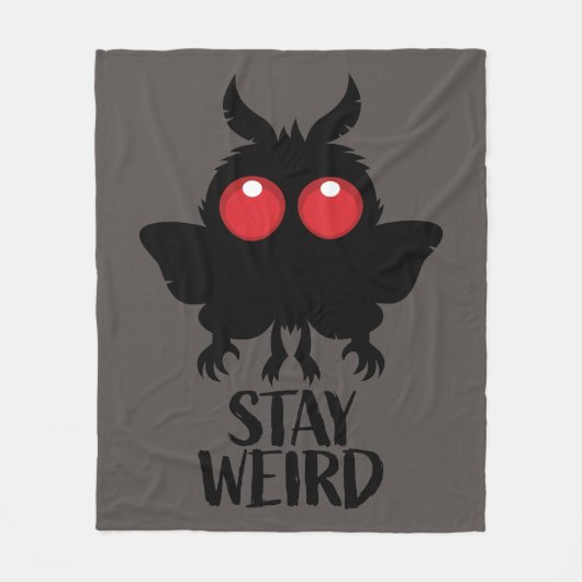 Blijf Weirdo Griezelig Schattig Mothman Cryptid Fleece Deken (Voorkant)