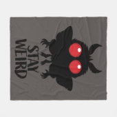 Blijf Weirdo Griezelig Schattig Mothman Cryptid Fleece Deken (Voorkant (Horizontaal))