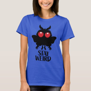 Blijf Weirdo Griezelig Schattig Mothman Cryptid T-shirt