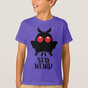 Blijf Weirdo Griezelig Schattig Mothman Cryptid T-shirt