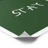"Blijf Werd" Groen Poster (Hoek)