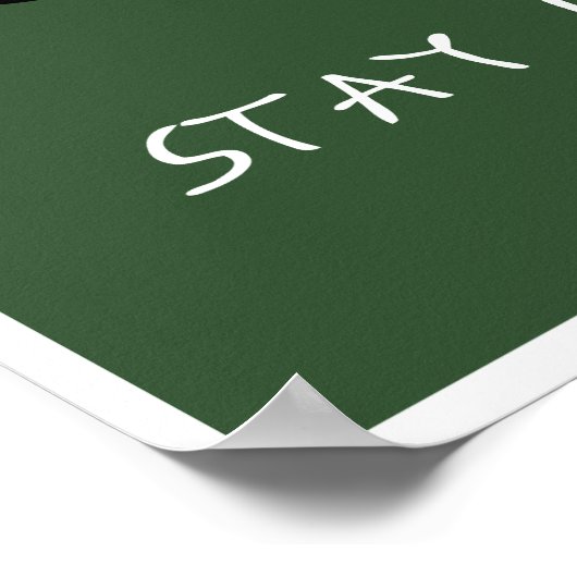"Blijf Werd" Groen Poster (Hoek)