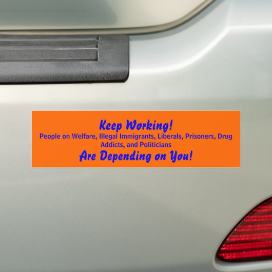 Blijf werken, mensen op het gebied van welzijn, il bumpersticker (Op auto)