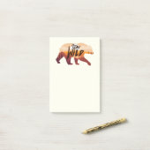 Blijf Wild Bear Post-it® Notes (Op bureau)