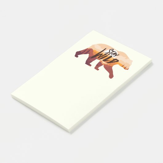 Blijf Wild Bear Post-it® Notes (Schuin)