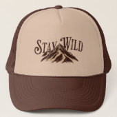 Blijf Wild Bergavontuur Trucker Pet (Voorkant)