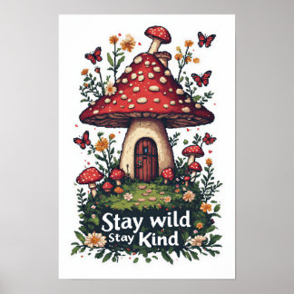 Blijf wild, blijf aardig leuk poster