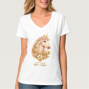 Blijf Wild, Blijf Gouden Eenhoorn T-shirt