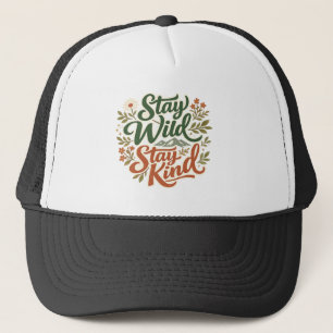 Blijf Wild Blijf Vriendelijk Natuur Liefhebber Hoe Trucker Pet