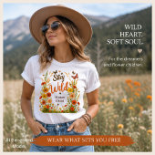 Blijf Wild Bloem Kind Boho Bloem Grafisch T-shirt