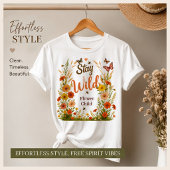 Blijf Wild Bloem Kind Boho Bloem Grafisch T-shirt
