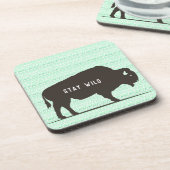 Blijf Wild Boho Buffalo  Bier Onderzetter (Linkerzijde)