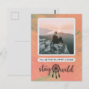 Blijf Wild Boho Foto Briefkaart