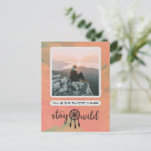 Blijf Wild Boho Foto Briefkaart (Staand voorkant)