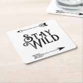 Blijf wild boho papier onderzetter (Schuin)