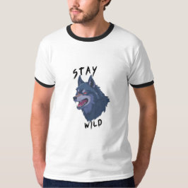 Blijf Wild Bold Wolf Spirit T-shirt