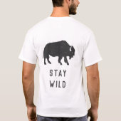 Blijf Wild Buffalo Silhouette T-shirt (Achterkant)