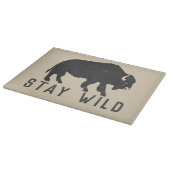 Blijf Wild Buffalo Typografie Snijplank (Hoek)