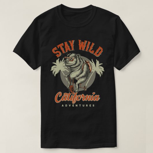 BLIJF WILD California T-shirt (Design voorkant)