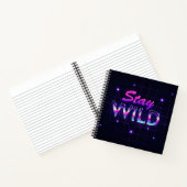 Blijf Wild Cool Retro 80s Vaporwave Notitieboek (Binnen)
