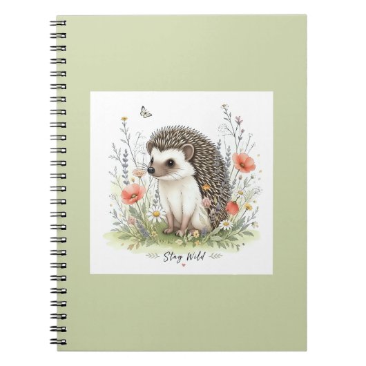 Blijf Wild Cute Egeltje Bos  Notitieboek (Voorkant)