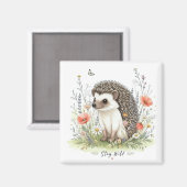 Blijf Wild Cute Egeltje Bosland  Magneet (Voorkant / Achterkant)