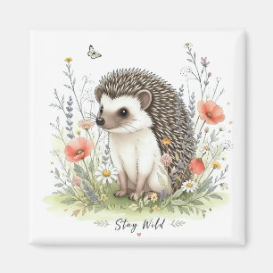 Blijf Wild Cute Egeltje Bosland Magneet