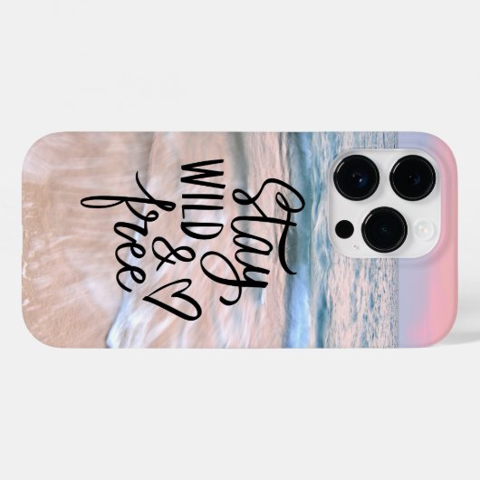 Blijf wild en vrij | Quote voor strandfotografie Case-Mate iPhone Case (Achterkant (horizontaal))