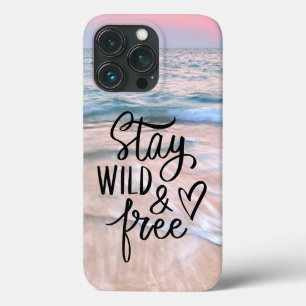 Blijf wild en vrij   Quote voor strandfotografie Case-Mate iPhone Case