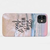 Blijf wild en vrij | Quote voor strandfotografie Case-Mate iPhone Case (Achterkant (horizontaal))