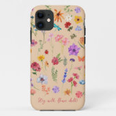 Blijf Wild Flower Kind Omhelzen Natuur Case-Mate iPhone Case (Achterkant)