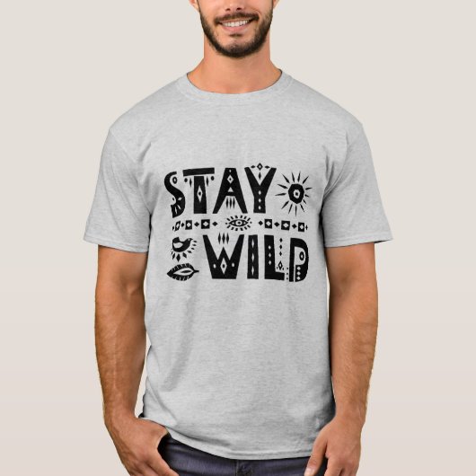 Blijf Wild Free Spirit T-shirt (Voorkant)