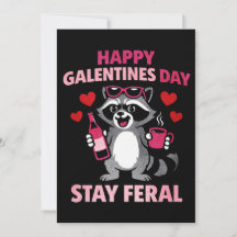 Blijf Wild Galentines Wasbeer Kaart