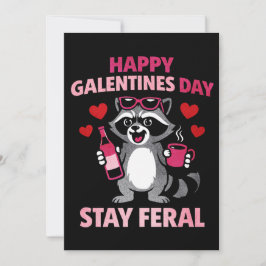 Blijf Wild Galentines Wasbeer Kaart