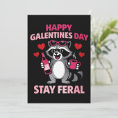 Blijf Wild Galentines Wasbeer Kaart (Staand voorkant)