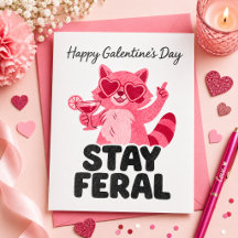 Blijf Wild Galentines Wasbeerkaart