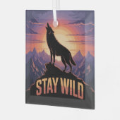 Blijf Wild Glas Ornament (Voorkant links)