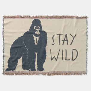 Blijf Wild Gorilla Deken