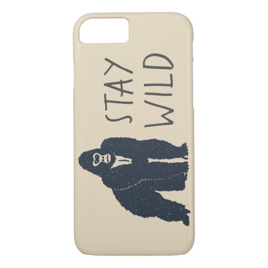 Blijf Wild Gorilla Silhouette Case-Mate iPhone Case (Achterkant)