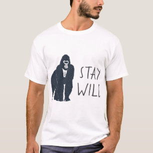 Blijf Wild Gorilla Silhouette T-shirt