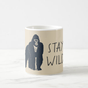 Blijf Wild Gorillasilhouet Koffiemok