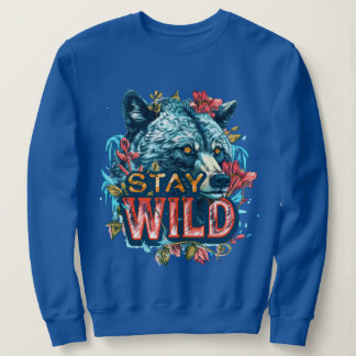 Blijf Wild Grizzly Beer Graphic T-shirt