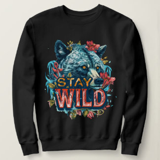 Blijf Wild Grizzly Beer Graphic T-shirt