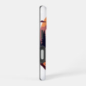 Blijf Wild: Illustratie van Zonsondergang Bos iPhone 16 Hoesje (Rechterkant)