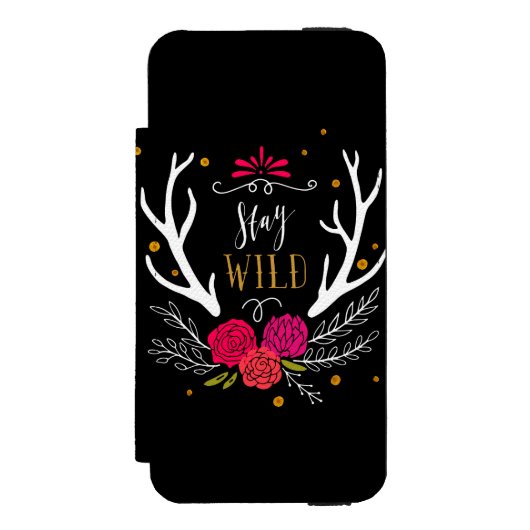 Blijf Wild Incipio iPhone Portemonnee Hoesje (Voorkant Agenda)